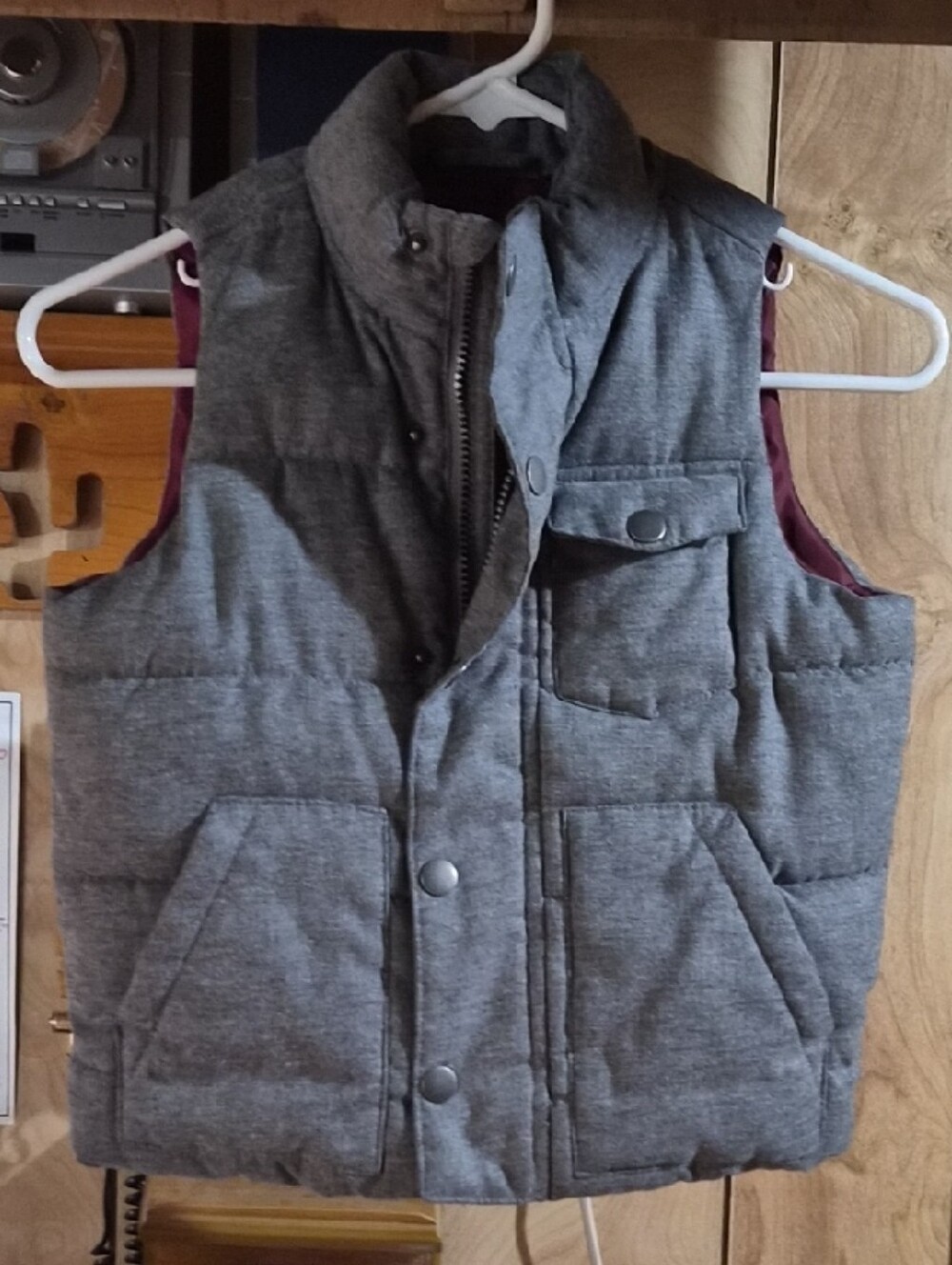 Old Navy Gray Quilted Puffer Vest for Kids